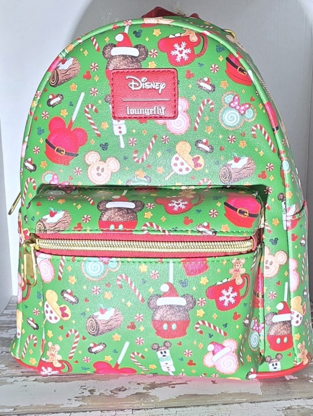 Loungefly Mickey Candy Apple Holiday Mini Backpack